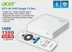 Incredible Connection Acer AiTV 4K UHD Google TV Box offer