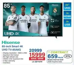 Incredible Connection Hisense 85-inch Smart 4K UHD TV offer