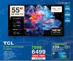 Incredible Connection TCL 55-inch 4K UHD Google TV offer