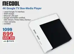 Incredible Connection Mecool 4K Google TV Box-Media Player offer