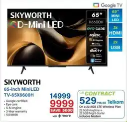 Incredible Connection Skyworth 65-inch MiniLED TV offer
