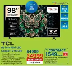Incredible Connection TCL 98-inch Mini LED Google TV offer