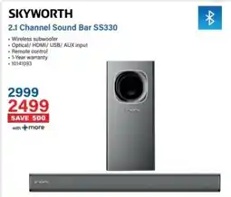 Incredible Connection Skyworth 2.1 Channel Sound Bar SS330 offer