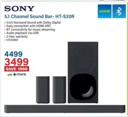 Incredible Connection Sony 5.1 Channel Sound Bar offer