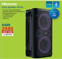 Incredible Connection Hisense Party Speaker HP100 offer