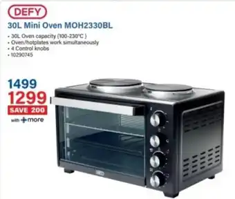 Incredible Connection Defy Mini Oven MOH2330BL offer