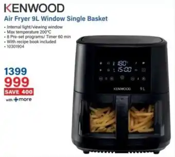 Incredible Connection Kenwood Air Fryer Window Single Basket offer