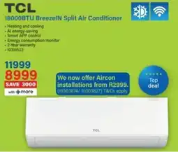 Incredible Connection TCL 18000BTU BreezeIN Split Air Conditioner offer