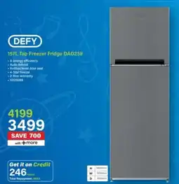 Incredible Connection Defy Top Freezer Fridge DAD239 offer