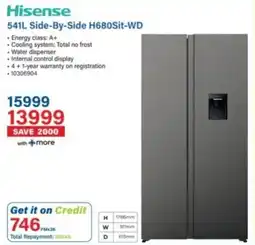 Incredible Connection Hisense Side-By-Side H680Sit-WD offer