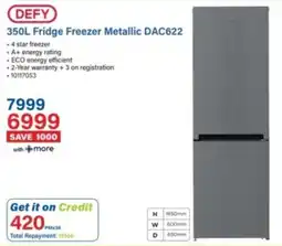 Incredible Connection Defy Fridge Freezer Metallic DAC622 offer