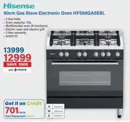 Incredible Connection Hisense Gas Stove Electronic Oven offer
