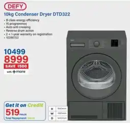 Incredible Connection Defy Condenser Dryer DTD322 offer