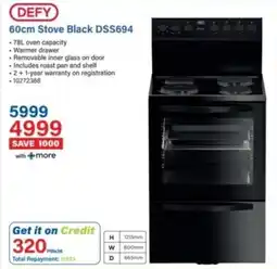 Incredible Connection Defy Stove Black DSS694 offer