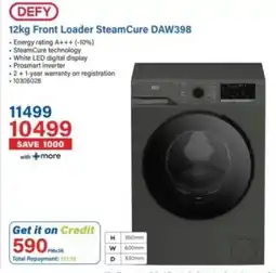 Incredible Connection Defy Front Loader SteamCure DAW398 offer