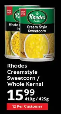 Oxford Freshmarket Rhodes Creamstyle Sweetcorn / Whole Kernel offer