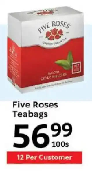 Oxford Freshmarket Five Roses Teabags offer