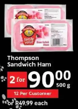 Oxford Freshmarket Thompson Sandwich Ham offer