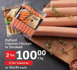 Oxford Freshmarket Oxford Viennas Chicken or Smoked offer