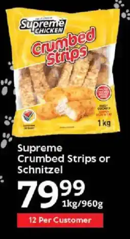 Oxford Freshmarket Supreme Crumbed Strips or Schnitzel offer