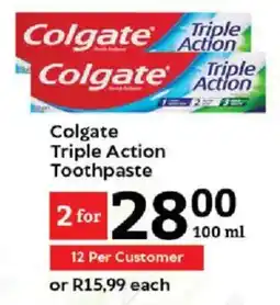 Oxford Freshmarket Colgate Triple Action Toothpaste offer