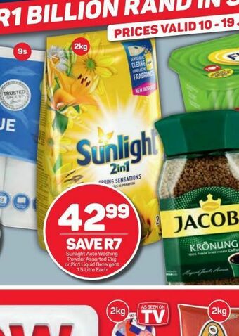 Pick n Pay Sunlight washing powder offer