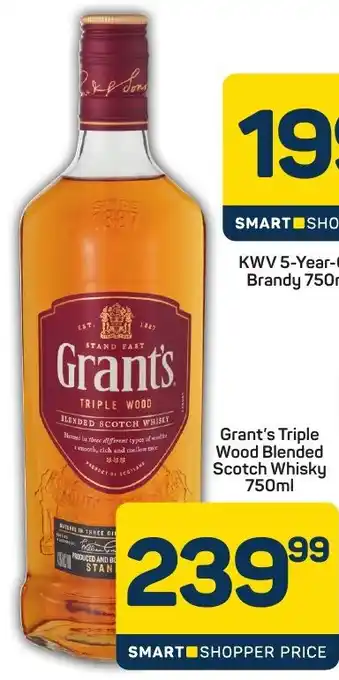 Pick n Pay Grant's Triple Wood Blended Scotch Whisky offer