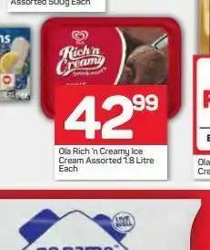 Pick n Pay Ola rich'n'creamy ice cream offer