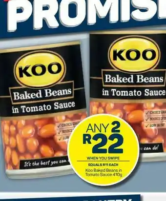 Pick n Pay Koo baked beans in tomato sauce 2 offer