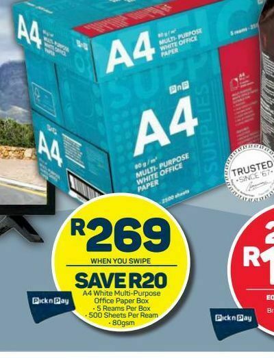 A4 Printer Paper Offer At Pick N Pay