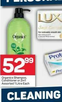 Pick n Pay Organics shampoo offer