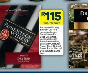 Pick n Pay Robertson winery wines offer