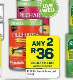 Pick n Pay Hypermarket Pnp pilchards 2 offer