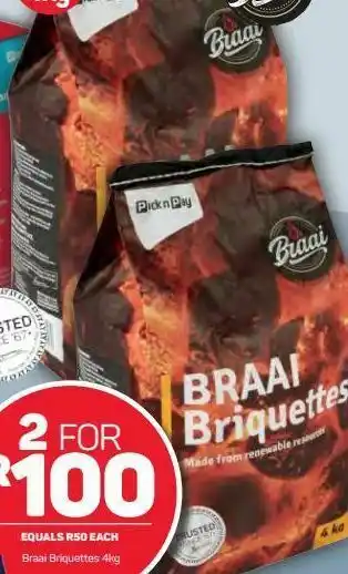 Pick n Pay Hypermarket Charcoal briquettes 2 offer