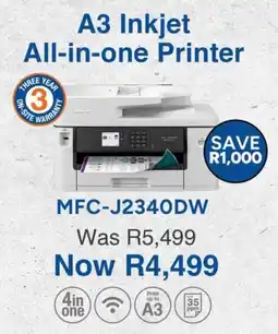 Computer Mania Brother A3 Inkjet All-in-one Printer offer