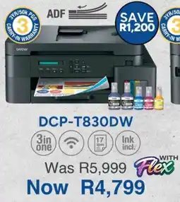 Computer Mania Brother DCP-T830DW Ink Tank Printer offer