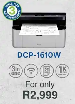 Computer Mania Brother DCP-1610W Black and White Laser Printer offer