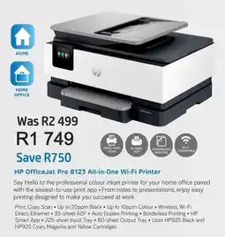 Computer Mania HP OfficeJet Pro 8123 All-in-One Wi-Fi Printer offer