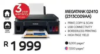 Computer Mania Canon Megatank G2410 Printer offer