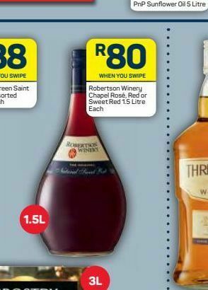 Pick n Pay Hypermarket Robertson winery wines offer