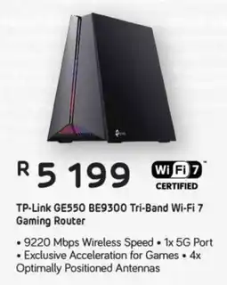 Computer Mania TP-Link GE550 BE9300 Tri-Band Wi-Fi 7 Gaming Router offer