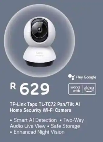 Computer Mania TP-Link Tapo TL-TC72 Pan/ Tilt Al Home Security Wi-Fi Camera offer
