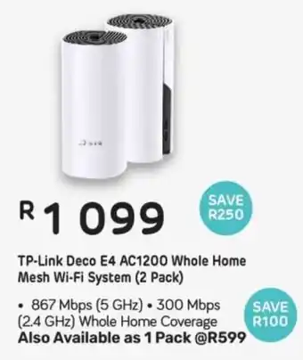 Computer Mania TP-Link Deco E4 AC1200 Whole Home Mesh Wi-Fi System offer