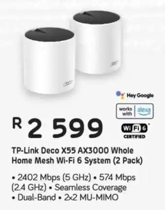 Computer Mania TP-Link Deco X55 AX3000 Whole Home Mesh Wi-Fi 6 System offer