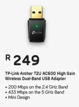 Computer Mania TP-Link Archer T2U AC600 High Gain Wireless Dual-Band USB Adapter offer