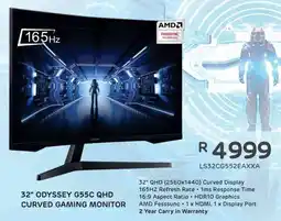 Computer Mania Samsung 32" odyssey g55c qhd curved gaming monitor offer