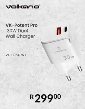 Computer Mania Volkano VK-Potent Pro 30W Dual Wall Charger offer