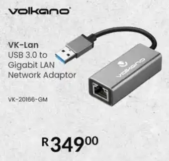 Computer Mania Volkano VK-Lan USB 3.0 to Gigabit LAN Network Adaptor offer