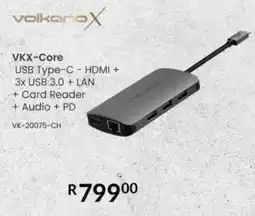Computer Mania Volkano X VKX-Core USB Type-C-HDMI + 3x USB 3.0 + LAN + Card Reader + Audio + PD offer