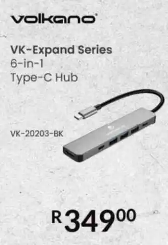 Computer Mania Volkano VK-Expand Series 6-in-1 Type-C Hub offer
